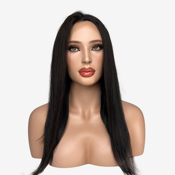 Black human hair lace wig